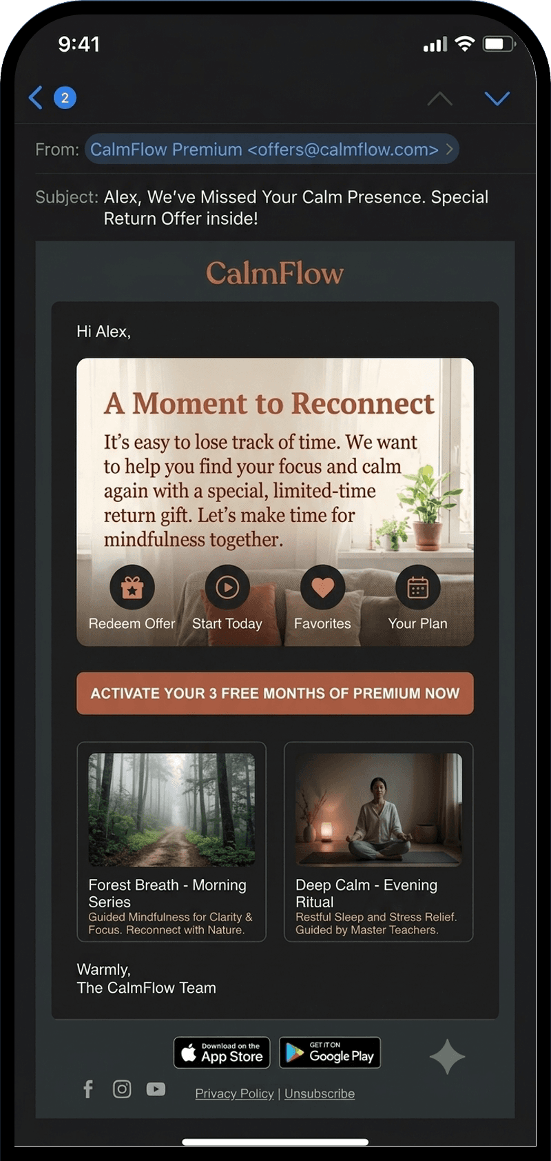 Win-back email campaign