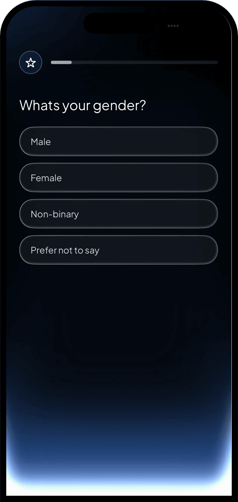 Onboarding quiz — question one