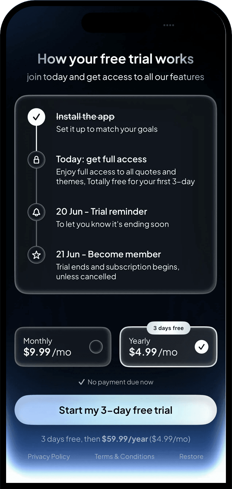 Subscription paywall